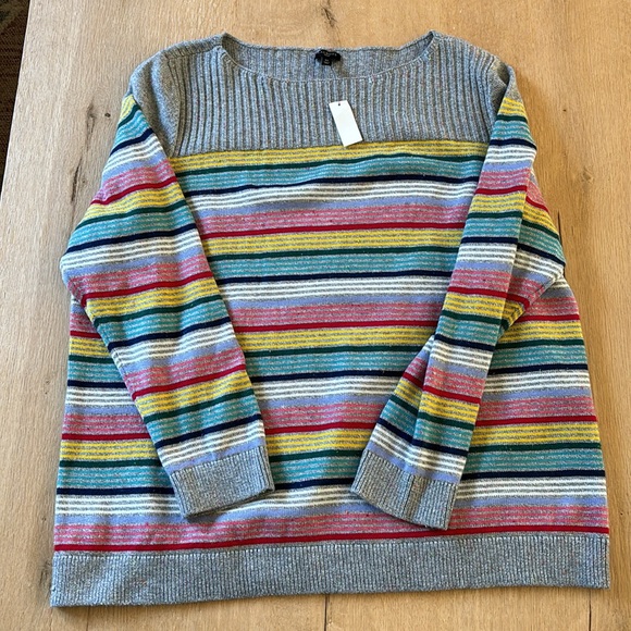 Talbots Rainbow Stripe Sweater size 3X NWT - Picture 8 of 8